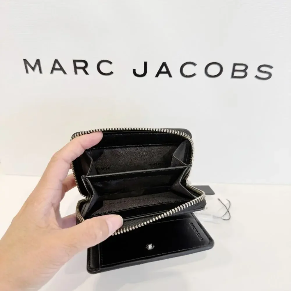 MARC JACOBS Groove Mini Compact Wallet DENIM MONOGRAM 4F6SMP009S02 $178